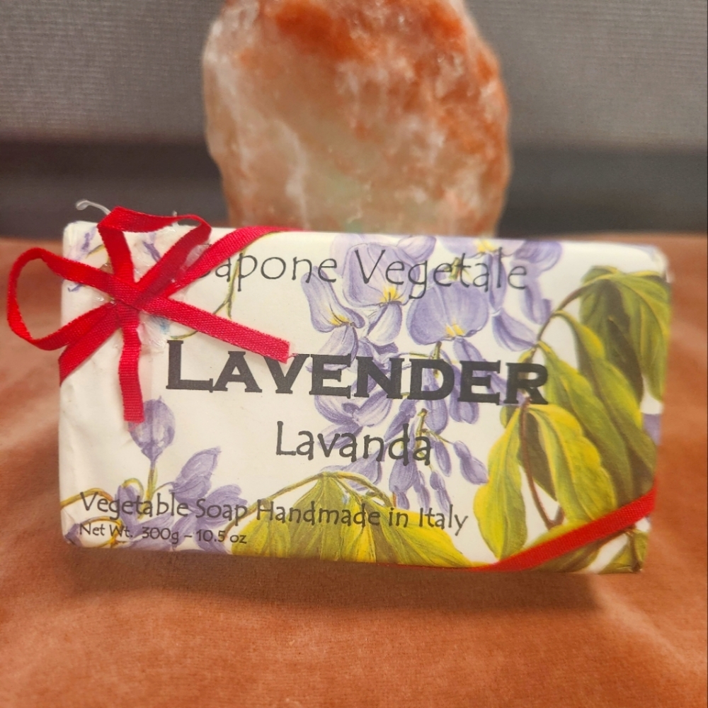 SAPONE Vegetale LAVENDER LUXURY Handmade in Italy SOAP BAR 10.5 oz - 300 g